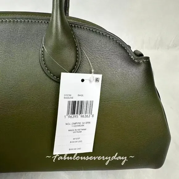 Coach Empire Carryall Bag 34 Shoulder Bag In Leather/Gold/Olive CCC30 NWT - Picture 5 of 9